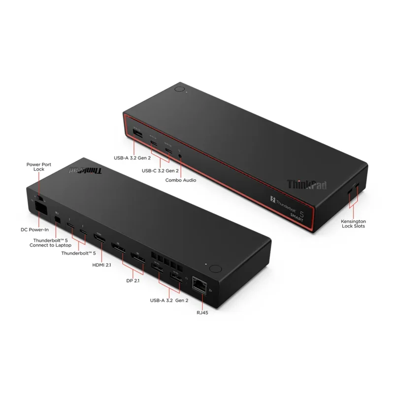 Lenovo ThinkPad Thunderbolt 5 Smart Dock 7500, 40BA0265US-6 Lenovo ThinkPad Thunderbolt 5 Smart Dock 7500, 40BA0265US-6